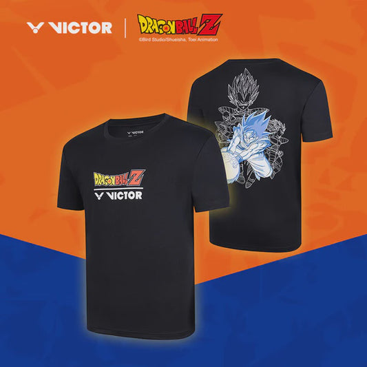 VICTOR X DRAGON BALL Z UNISEX KNITTED T-SHIRT (T-502DBZ C) BLACK