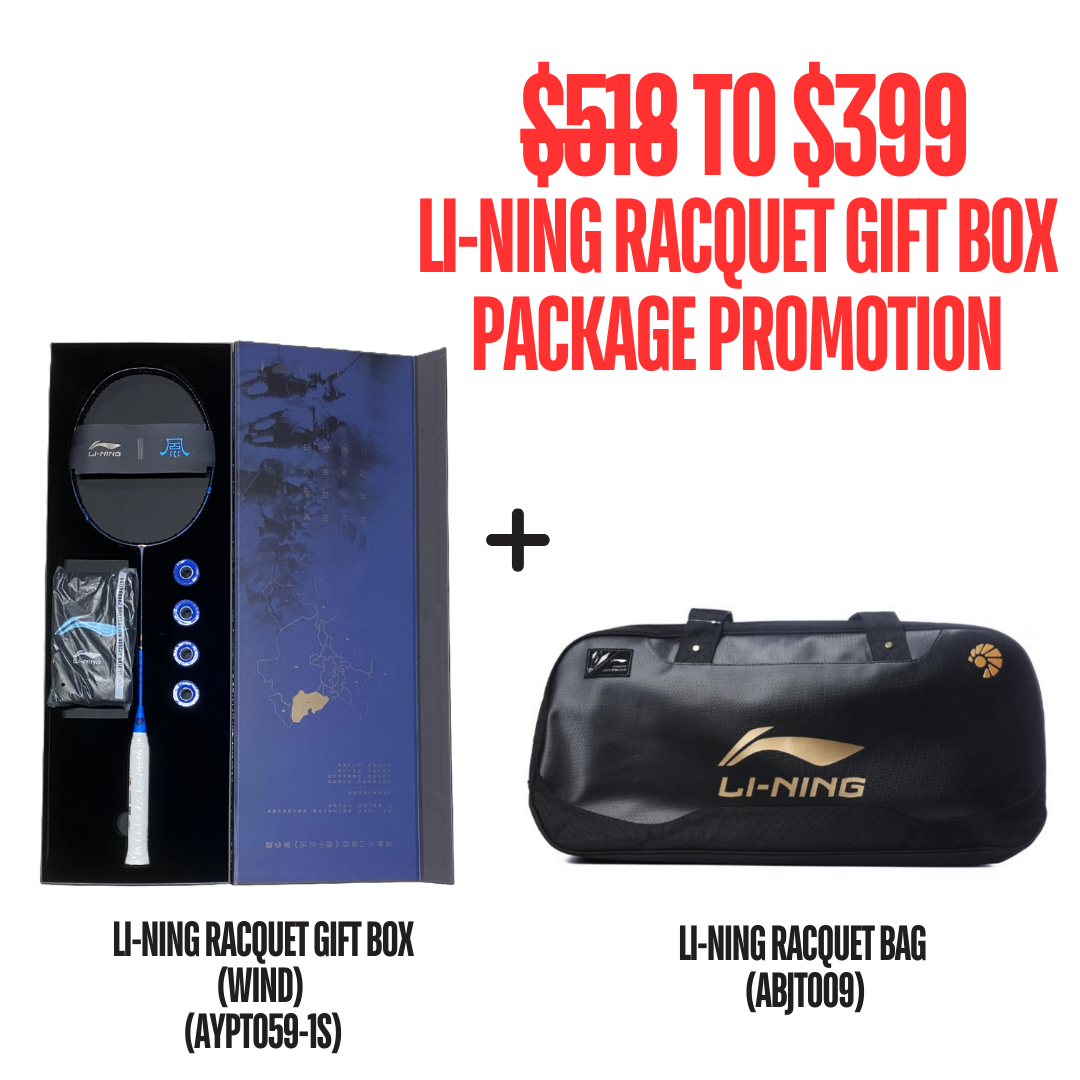 LI-NING 4 ELEMENTS RACQUET GIFT SET + ABJT009 PACKAGE PROMOTION