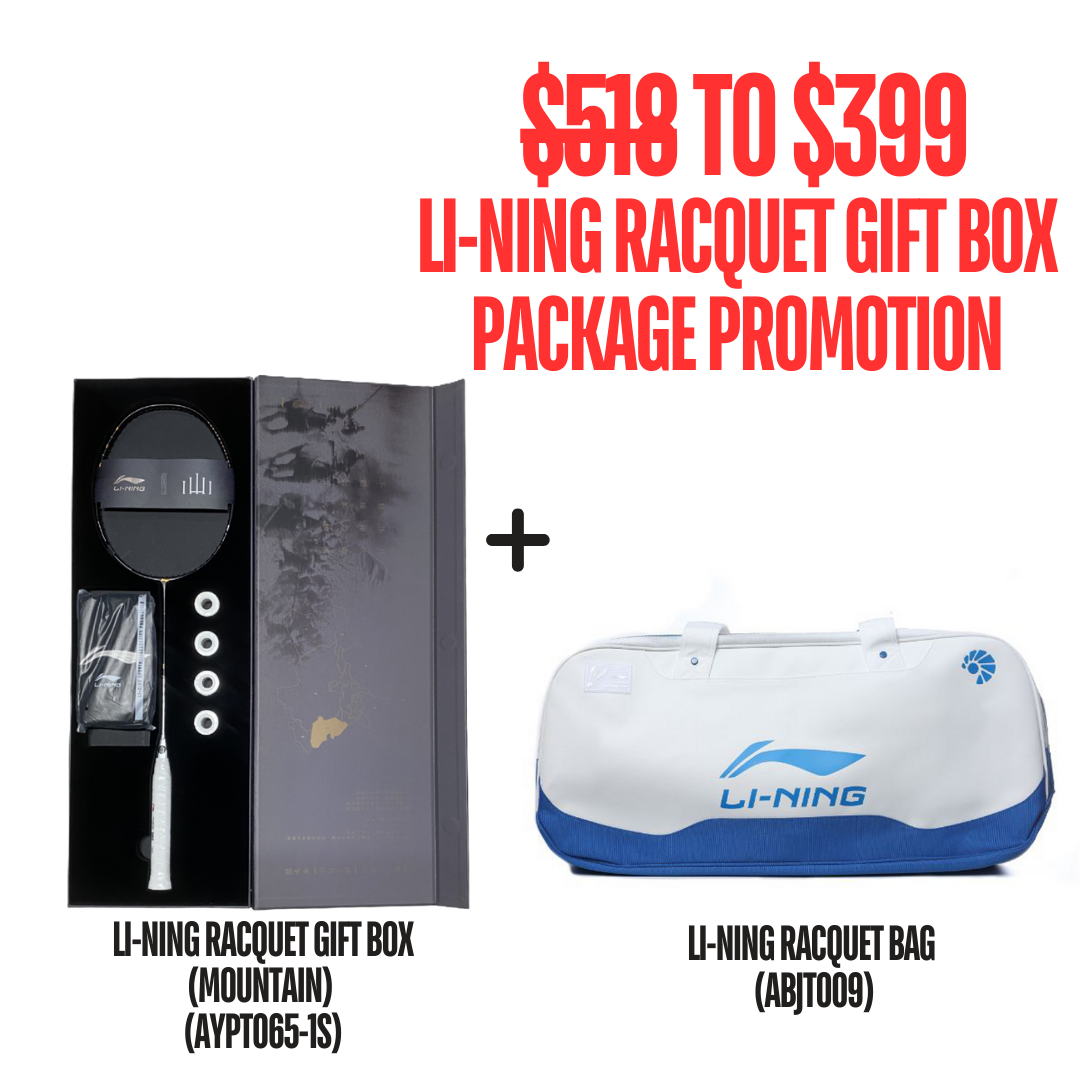 LI-NING 4 ELEMENTS RACQUET GIFT SET + ABJT009 PACKAGE PROMOTION