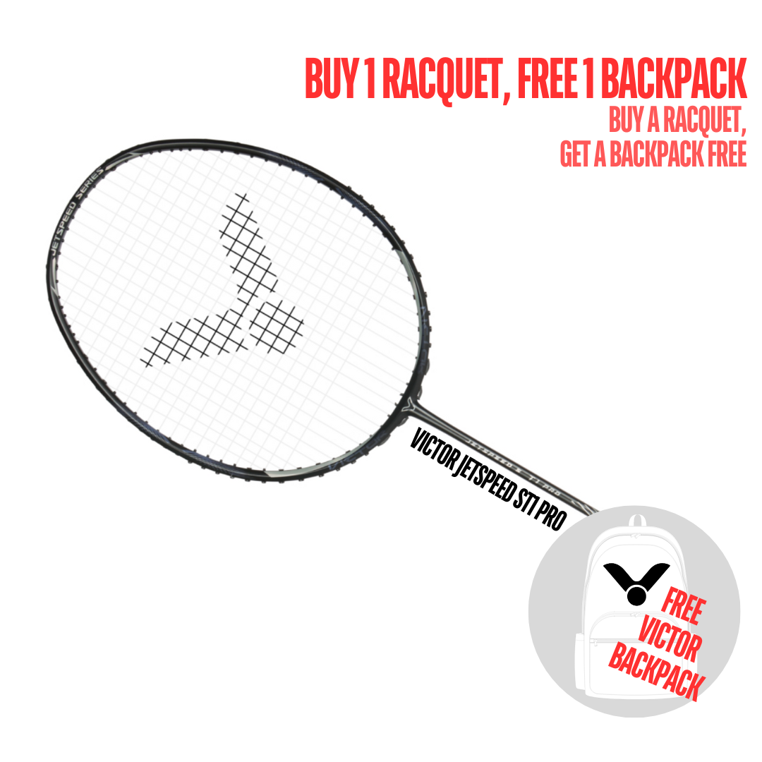 VICTOR JETSPEED S T1 PRO (BLACK) (JS-T1 PRO) BADMINTON RACQUET