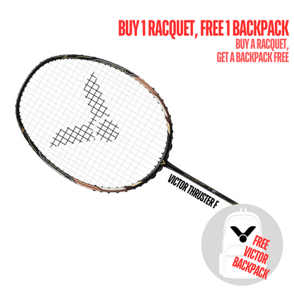 VICTOR THRUSTER F (BLACK/GOLD) (TK-F) BADMINTON RACQUET