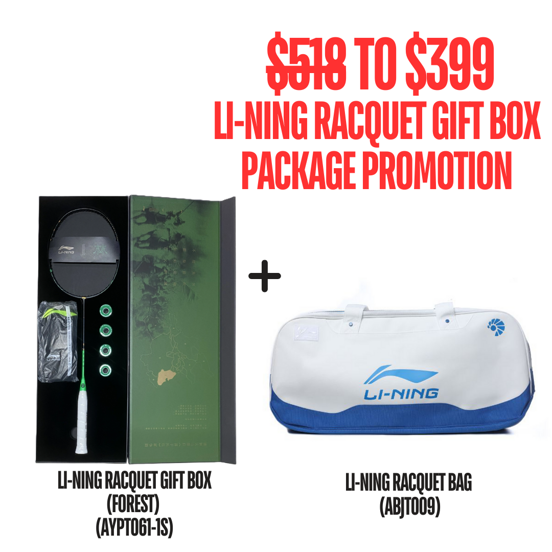 LI-NING 4 ELEMENTS RACQUET GIFT SET + ABJT009 PACKAGE PROMOTION