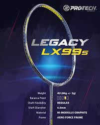 PROTECH LEGACY LX-99S 4U (GREY/YELLOW) BADMINTON RACQUET