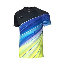 LINING COMPETITION BADMINTON JERSEY AAYQ085-3 (BLACK/BRIGHT GREEN)