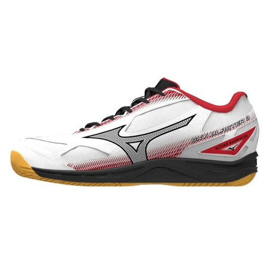 MIZUNO SKY BLASTER 3 71GA234501 BADMINTON SHOES (WHITE/ BLACK/ HIGH RISK RED)