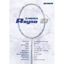 PROTECH RAYNO 8 4U (WHITE/BLUE) BADMINTON RACQUET