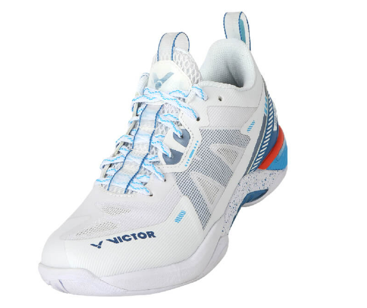 VICTOR S82III (AF) BADMINTON SHOES (WHITE/ MYKONOS BLUE)