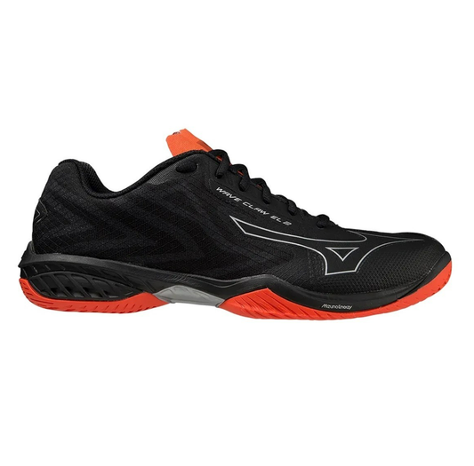 MIZUNO WAVE CLAW EL 2 WIDE 71GA228509 BADMINTON SHOES (BLACK/GREY/ORANGE)