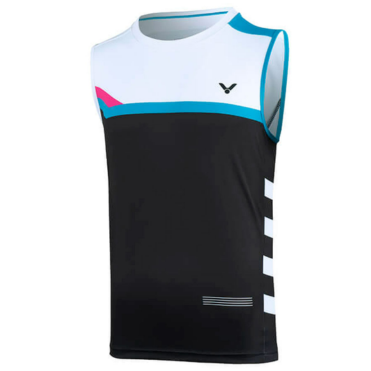 VICTOR CROWN COLLECTION SV-2001C SLEEVELESS SHIRT (BLACK)