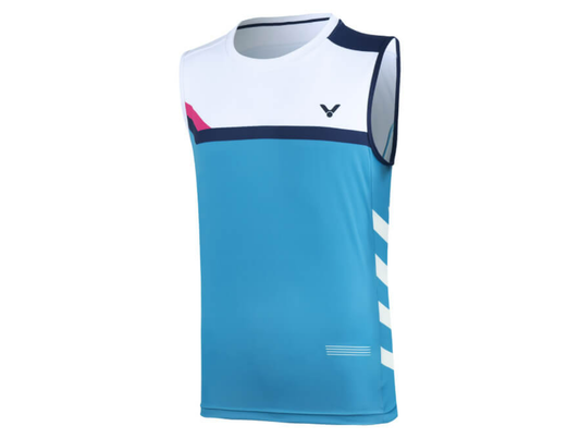 VICTOR CROWN COLLECTION SV-2001M SLEEVELESS SHIRT (HAWAII BLUE)