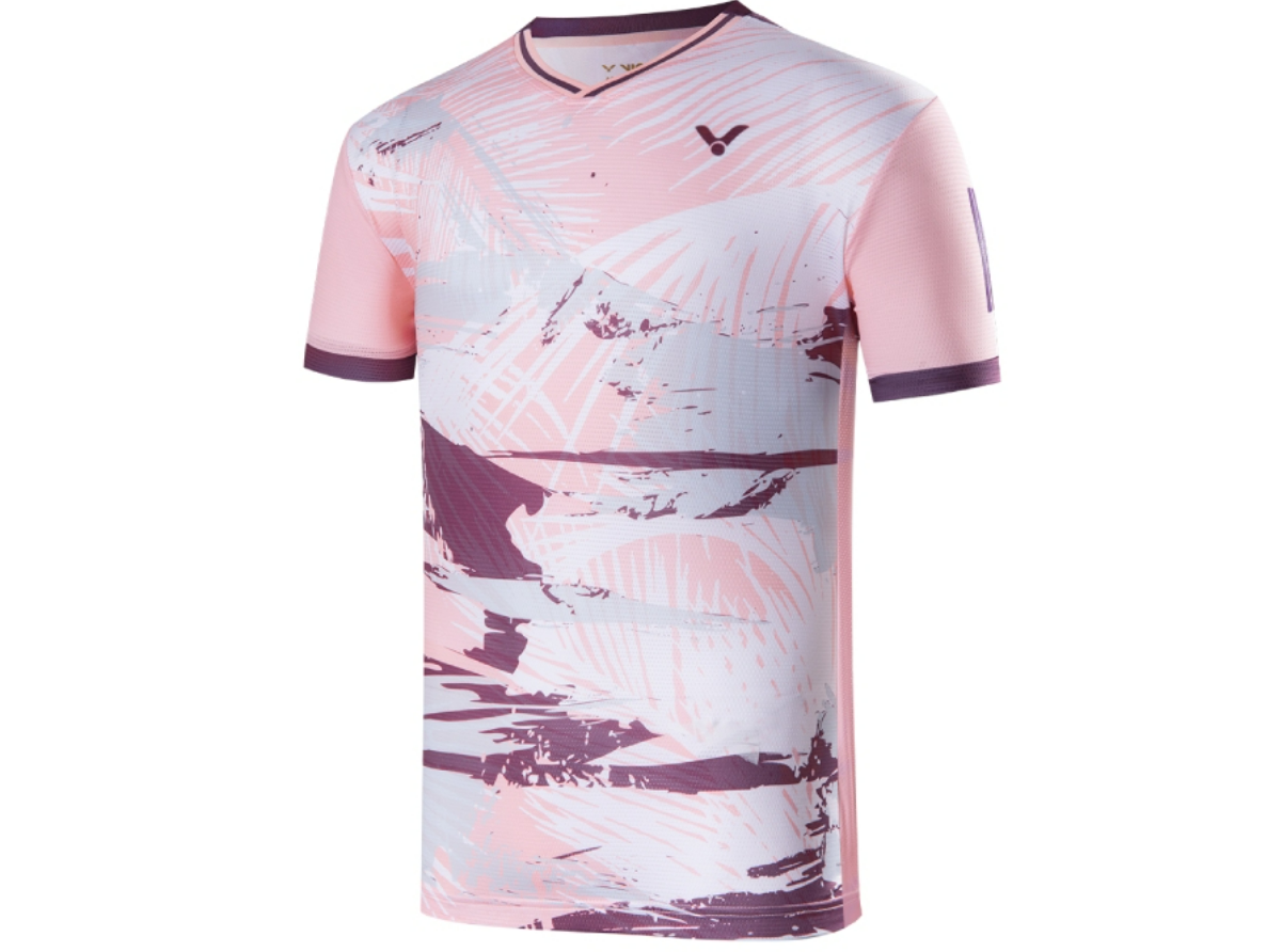 VICTOR T-35000TDI BADMINTON SHIRT (WHITE/ PINK)