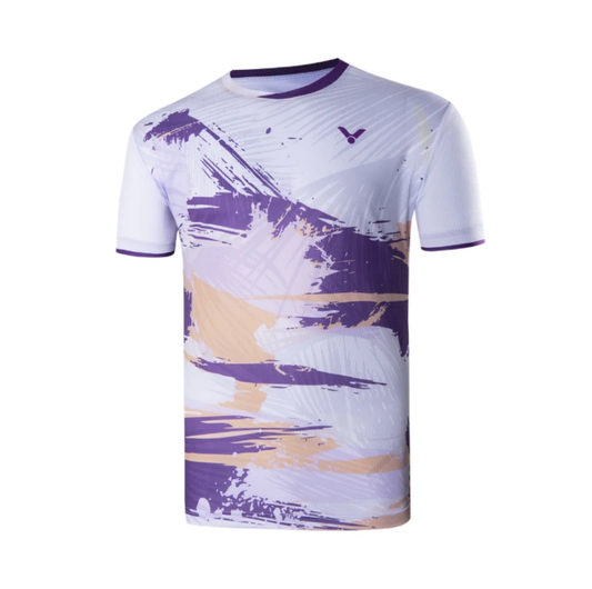 VICTOR X TAI TZU YING T-35000TDJ TOURNAMENT BADMINTON SHIRT (LILAC/ WHITE)