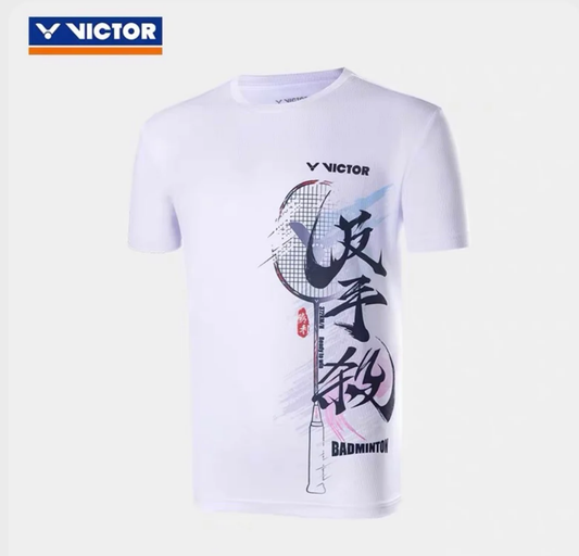 VICTOR BACKHAND KILL T-35006A BADMINTON SHIRT (WHITE)