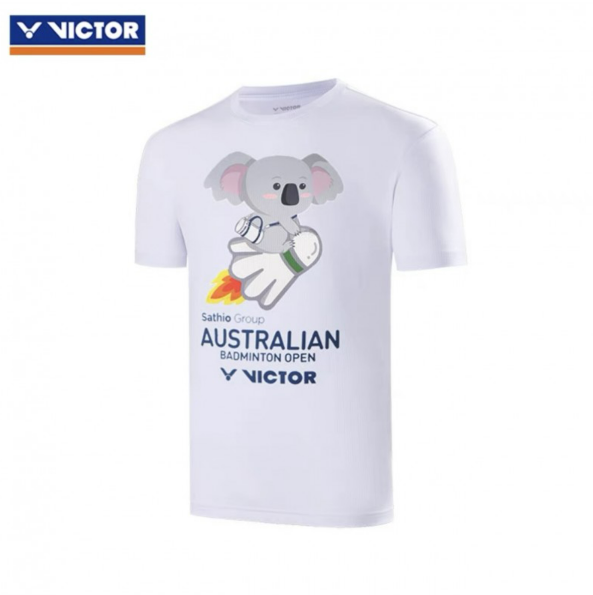 VICTOR AUSTRALIAN BADMINTON OPEN KOALA T-ABO24A BADMINTON SHIRT (WHITE)