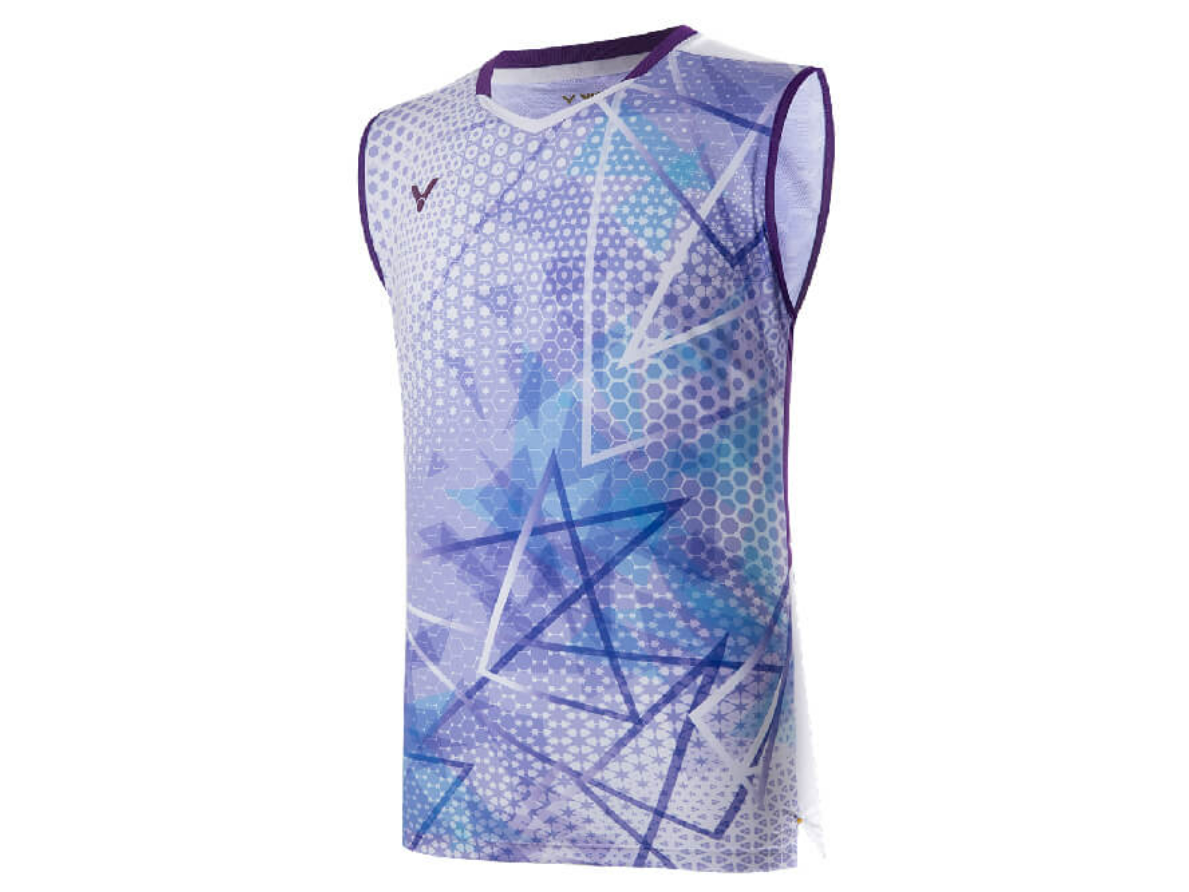 VICTOR X TAI TZU YING TOURNAMENT T-40002J SLEEVELESS BADMINTON SHIRT (PURPLE)