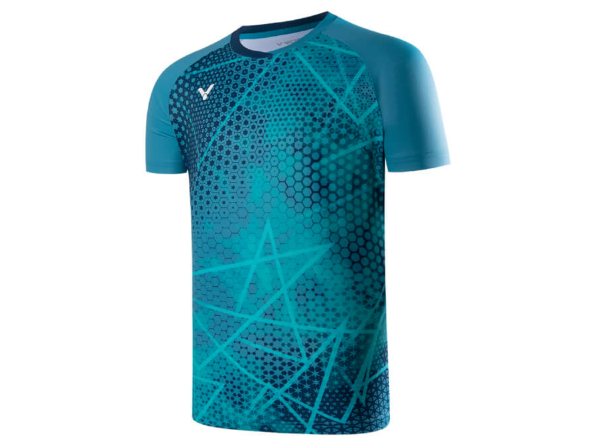 VICTOR T-40001TDM BADMINTON SHIRT (AQUA BLUE)