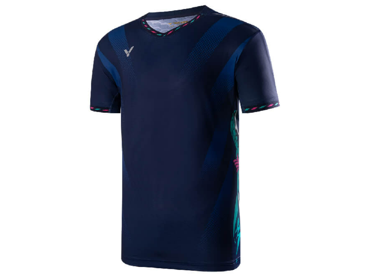 VICTOR X LEE ZI JIA T-40005B BADMINTON SHIRT (NAVY)