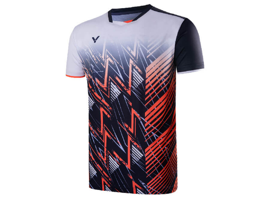 VICTOR T-40008B BADMINTON SHIRT (NAVY/ORANGE)