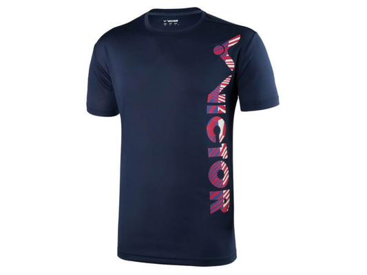 VICTOR T-90027B TRAINING BADMINTON SHIRT (BLUE)