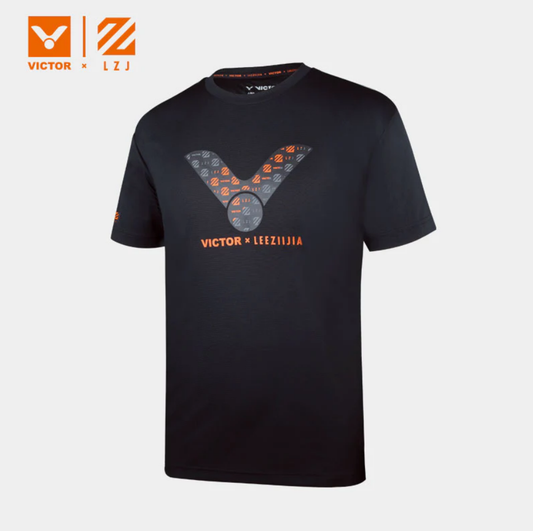 VICTOR X LEE ZI JIA T-LZJ302C BADMINTON SHIRT (BLACK)