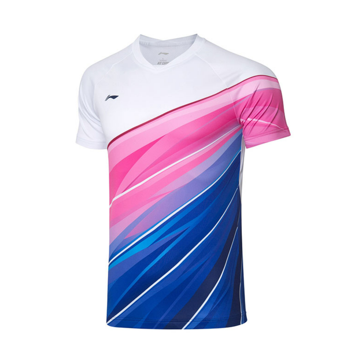 LINING COMPETITION BADMINTON JERSEY AAYQ085-2 (WHITE/PINK)