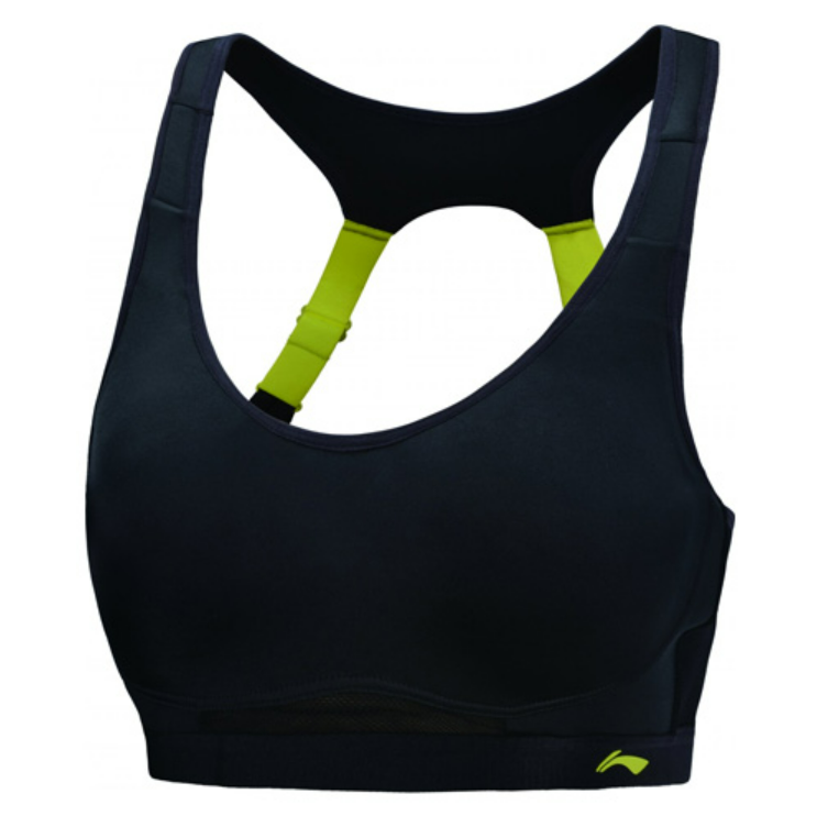 LINING AUCQ008-2 SPORTS BRA (BLACK/GREEN)