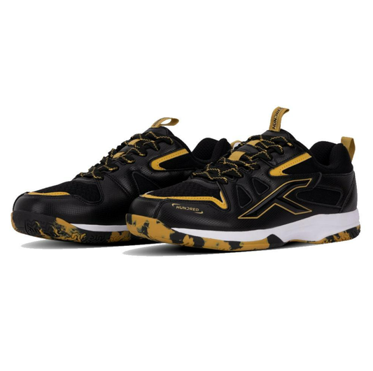 HUNDRED HBFS-2M109-1 BADMINTON SHOES (BLACK/GOLD)