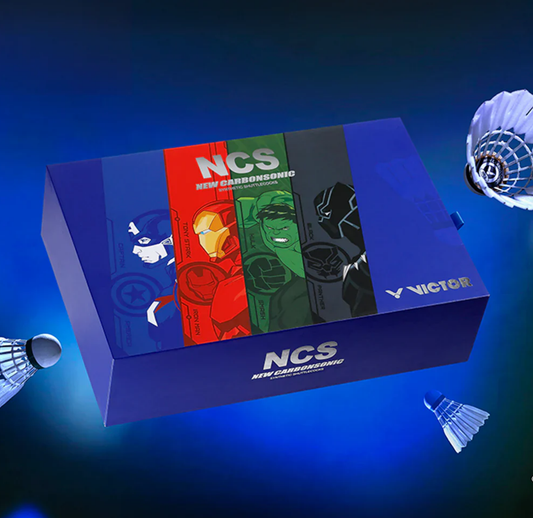 VICTOR X MARVEL NEW CARBONSONIC SYNTHETIC SHUTTLECOCKS LIMITED EDITION (NCS_AVENGERS) (3PCS/TUBE, 4 TUBES)