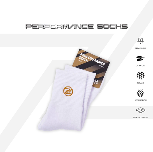 PROTECH ACTIVE PERFORMANCE SOCKS (WHITE/GOLD)