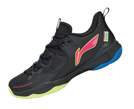 LI-NING HALBERD III LITE AYZS016-4S BADMINTON SHOES (BLACK/FLUORESCENT PINK)