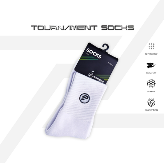 PROTECH ACTIVE PERFORMANCE TOURNAMENT SOCKS (WHITE/BLACK)