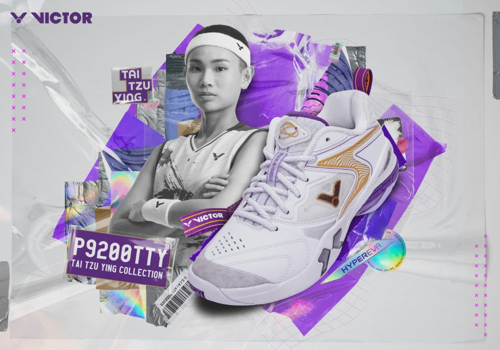 VICTOR TAI TZU YING COLLECTION P9200TTY A BADMINTON SHOES (PEARLY WHITE)