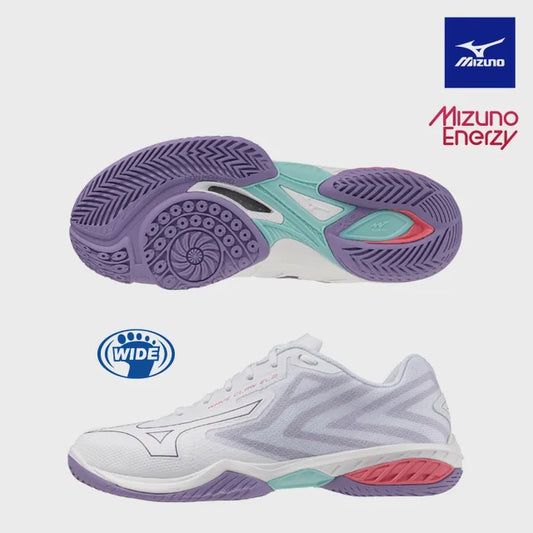 WAVE CLAW EL 2 BADMINTON SHOES 71GA258368 (WHITE/VIOLET INDIGO/CAMELLIA ROSE)