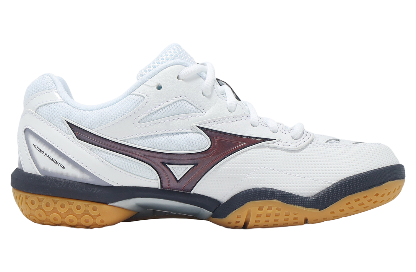 MIZUNO WAVE FANG PRO 71GA210085 BADMINTON SHOES (WHITE/BARITONE BLUE/CALYPSO CORAL)