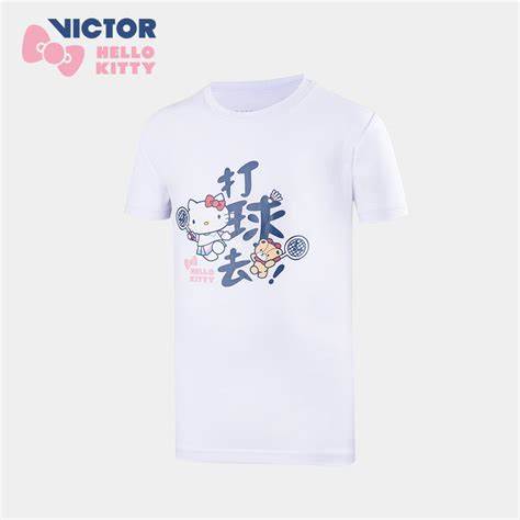VICTOR X HELLO KITTY T-SHIRT T-KT202 A (WHITE)